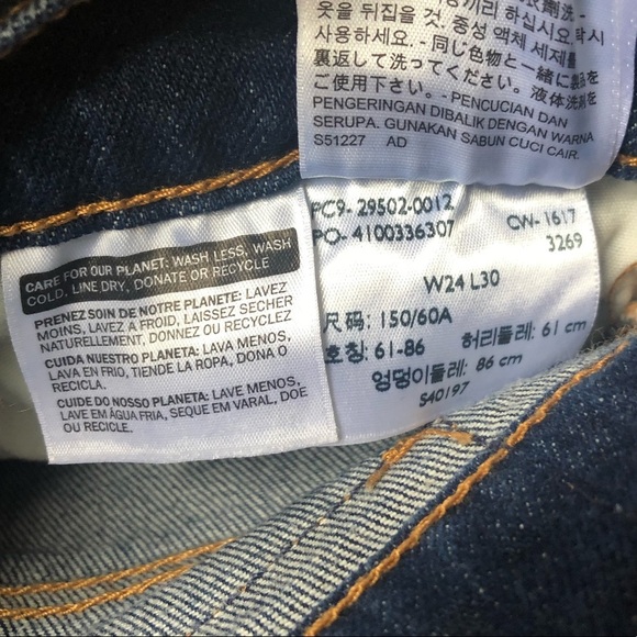 Levi’s 501 S Button Fly Raw Hem Skinny Denim Jeans - Picture 8 of 8